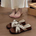 French pearl flip flops for women to wear as outerwear in 2025