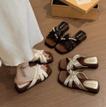 French pearl flip flops for women to wear as outerwear in 2025 - Image 6