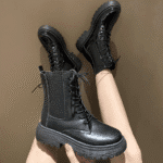 Slim boots plus velvet petite Martin boots for women 2025 - Image 2