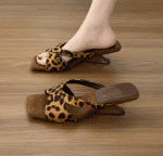 Design niche French retro Roman high heels wedge