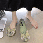 Women's flat shoes with bows, fairy style, new spring 2025 style, versatile shallow mouth loafers to match skirts and sandals - Image 7