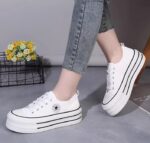 2025 New Style Thick-Soled Low-Top Canvas Shoes for Women, Summer Korean Style, Versatile Student Platform Casual Shoes, Sneakers - Image 3