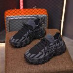 2025 Summer New Breathable Flyknit Thick-Soled Dad Shoes Lightweight Fashionable Versatile Plus Size Export Women's Shoes White Sneakers - Image 6