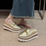 Autumn New Fashionable Petite Height-Increasing Mule Slippers for Women - Image 2