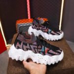 2025 Summer New Breathable Flyknit Thick-Soled Dad Shoes Lightweight Fashionable Versatile Plus Size Export Women's Shoes White Sneakers - Image 8