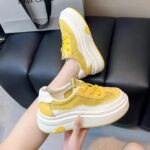 Women's platform platform white sneakers, 2025 new summer style, breathable mesh, versatile casual sports sneakers, student shoes. - Image 4