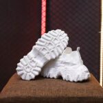 2025 Summer New Breathable Flyknit Thick-Soled Dad Shoes Lightweight Fashionable Versatile Plus Size Export Women's Shoes White Sneakers - Image 9