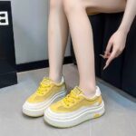 Women's platform platform white sneakers, 2025 new summer style, breathable mesh, versatile casual sports sneakers, student shoes. - Image 2