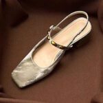 2025 Summer New Style Slip-on Closed-toe Sandals for Women, Elegant Chunky Heel, Comfortable and Perfect for Skirts - Image 7