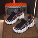 2025 Summer New Breathable Flyknit Thick-Soled Dad Shoes Lightweight Fashionable Versatile Plus Size Export Women's Shoes White Sneakers - Image 5