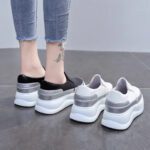 Platform sneakers, low-top sneakers, slip-on women's shoes, round toe casual shoes, suitable for all seasons in 2025. - Image 7