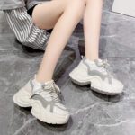 Popular round-toe lace-up platform sneakers for women, new autumn 2025 style, trendy and versatile chunky sneakers. - Image 6