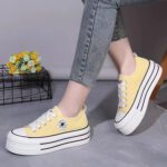 2025 New Style Thick-Soled Low-Top Canvas Shoes for Women, Summer Korean Style, Versatile Student Platform Casual Shoes, Sneakers - Image 5