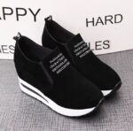 Brand limited sizes Korean style platform wedge heel thick sole hidden height increase women's single shoes comfortable loafers trendy mid-heel - Image 5