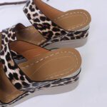 Women's wedge sandals, 2025 summer new style, snake print, one-strap, versatile slippers, plus size, cross-border foreign trade, leopard print - Image 8