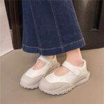 2025 New Niche Design Velcro Mary Jane Shoes for Women, Summer Retro Soft Sole Silver Versatile Platform Shoes - Image 4