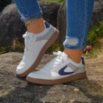 2025 New Comfortable Flat Platform Casual Shoes, Fashionable Single Shoes, Versatile White Shoes, Color Block Sneakers, Women's Summer
