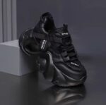 Korean style 2025 spring and autumn new dad shoes, fashionable, simple, versatile, platform, thick sole, see-through mesh, casual sports shoes. - Image 3