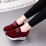 Brand limited sizes Korean style platform wedge heel thick sole hidden height increase women's single shoes comfortable loafers trendy mid-heel - Image 4