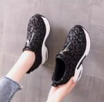 Women's platform shoes with hidden wedge heels, new autumn 2025 style, leopard print, thick sole, chunky sneakers, sporty, casual, versatile, 8CM. - Image 10