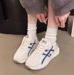 2025 Autumn New Korean Style White Sneakers for Women - Versatile Thick-Soled Lightweight Soft-Soled Sneakers - Stylish, Comfortable