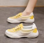2025 New Style White Sneakers, Summer Breathable Mesh Shoes, Thick Sole, Casual Lightweight Sports Running Shoes, Versatile Single Shoes - Image 5