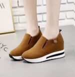 Women's platform loafers, slip-on style, low-top casual loafers, suitable for all seasons and all seasons. - Image 6