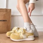 2025 New Autumn Purple Comfortable Thick-Soled Casual Versatile Lightweight Sports White Shoes Trendy - Image 3