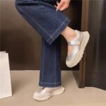 2025 New Niche Design Velcro Mary Jane Shoes for Women, Summer Retro Soft Sole Silver Versatile Platform Shoes - Image 6