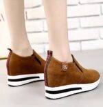 Women's platform loafers, slip-on style, low-top casual loafers, suitable for all seasons and all seasons. - Image 3
