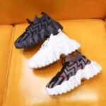 2025 Summer New Breathable Flyknit Thick-Soled Dad Shoes Lightweight Fashionable Versatile Plus Size Export Women's Shoes White Sneakers - Image 3