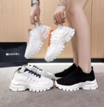 Women's Flyknit Sneakers, Spring/Summer 2025 New Style, Hollow Mesh Fabric, Breathable, Lightweight, Thick Sole - Image 2