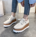 New Women's Fashionable and Versatile Platform Shoes with Thick Sole