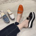 Women's platform closed-toe Shoes British style - Image 4