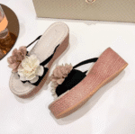 Fairy-like floral wedge platform sandals for women, new summer style 2025, perfect for height increase, versatile, casual beach sandals. - Image 6