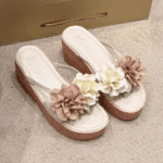 Fairy-like floral wedge platform sandals for women, new summer style 2025, perfect for height increase, versatile, casual beach sandals. - Image 8