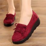 2024 Spring/Autumn Old Beijing Cloth Shoes, Platform Sole, Thick-Soled Women's Single Shoes, Shallow Mouth, Breathable, Round Toe